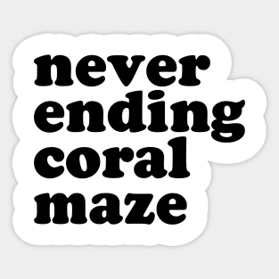 Never Ending Coral Maze Sticker